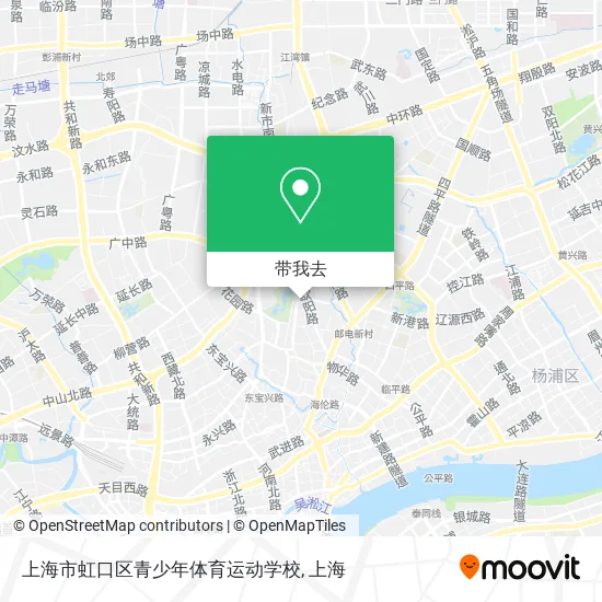 上海市虹口区青少年体育运动学校地图
