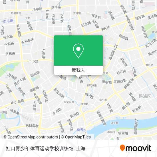 虹口青少年体育运动学校训练馆地图