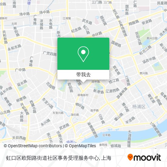 虹口区欧阳路街道社区事务受理服务中心地图