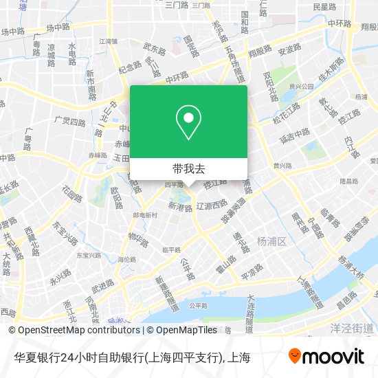 华夏银行24小时自助银行(上海四平支行)地图