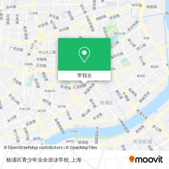 杨浦区青少年业余游泳学校地图