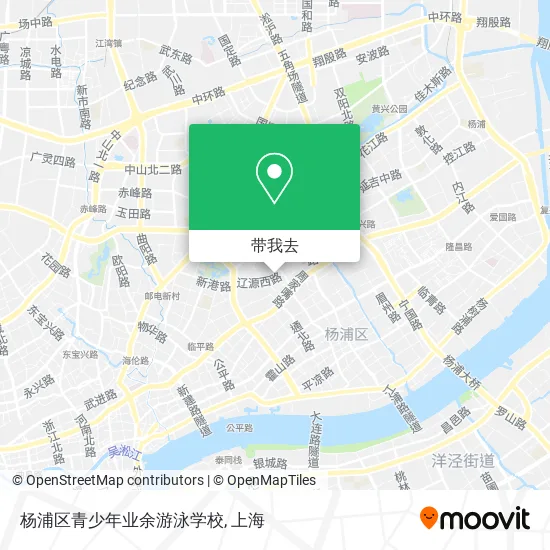 杨浦区青少年业余游泳学校地图