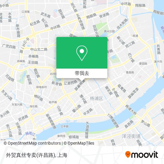 外贸真丝专卖(许昌路)地图