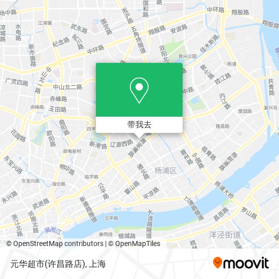 元华超市(许昌路店)地图