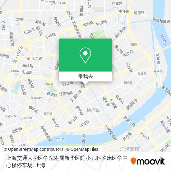 上海交通大学医学院附属新华医院小儿科临床医学中心楼停车场地图