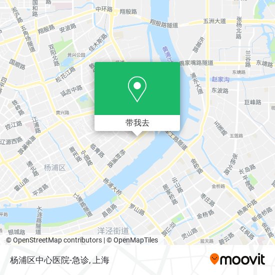 杨浦区中心医院-急诊地图
