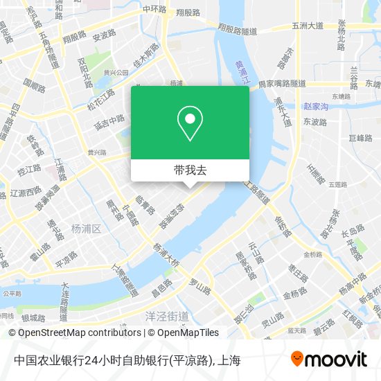 中国农业银行24小时自助银行(平凉路)地图
