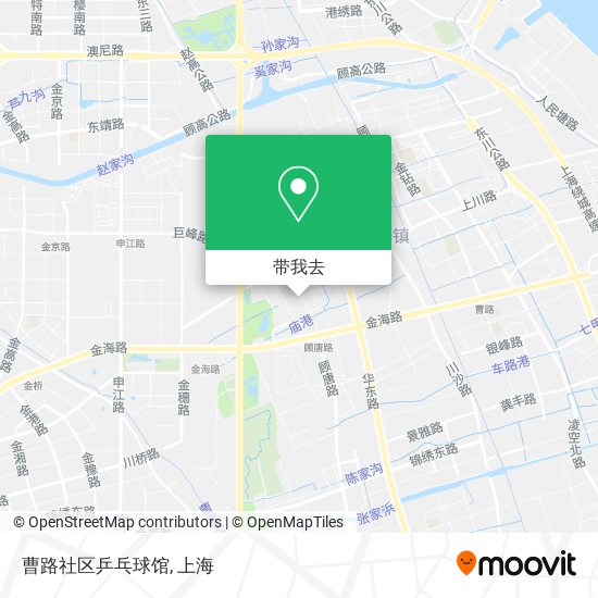 曹路社区乒乓球馆地图