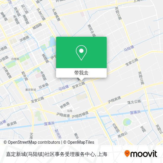 嘉定新城(马陆镇)社区事务受理服务中心地图