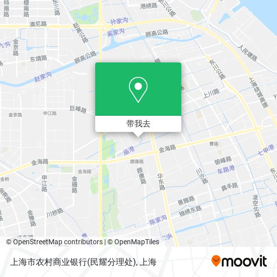 上海市农村商业银行(民耀分理处)地图