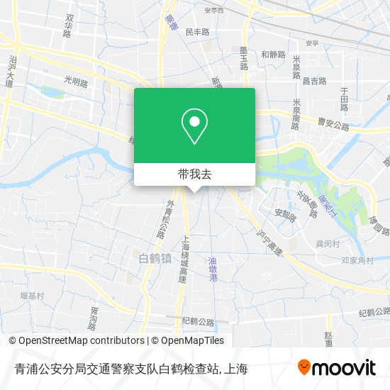 青浦公安分局交通警察支队白鹤检查站地图