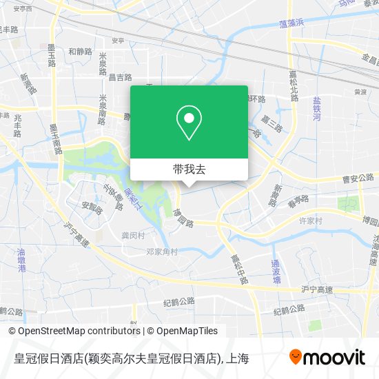 皇冠假日酒店(颖奕高尔夫皇冠假日酒店)地图