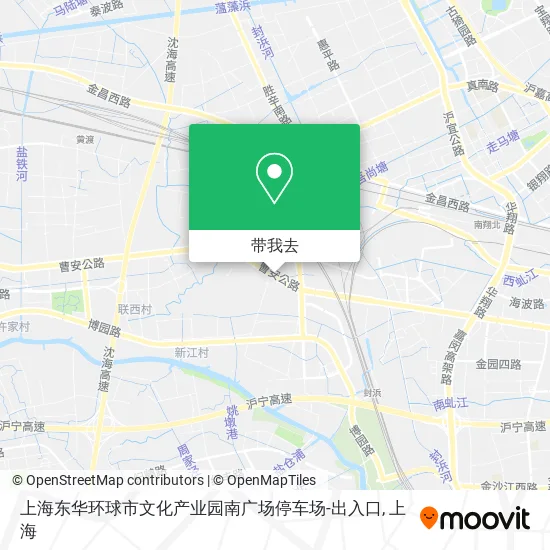 上海东华环球市文化产业园南广场停车场-出入口地图
