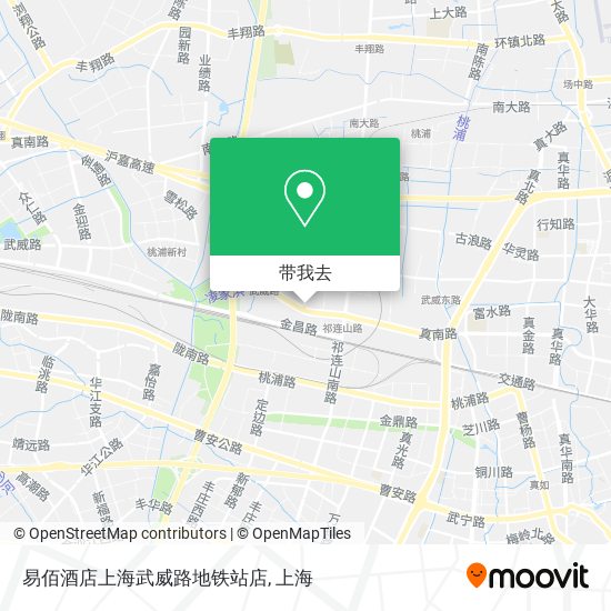 易佰酒店上海武威路地铁站店地图