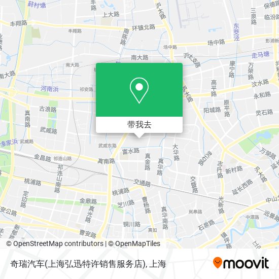 奇瑞汽车(上海弘迅特许销售服务店)地图