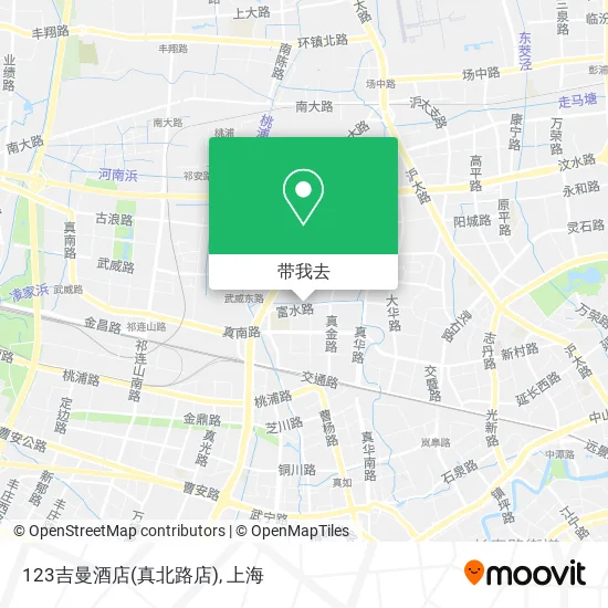 123吉曼酒店(真北路店)地图