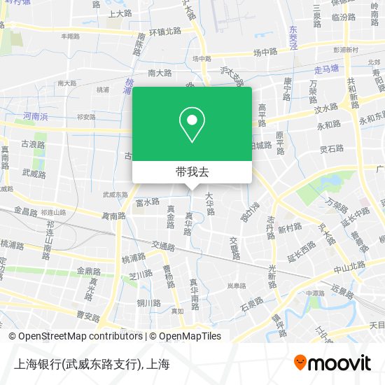 上海银行(武威东路支行)地图