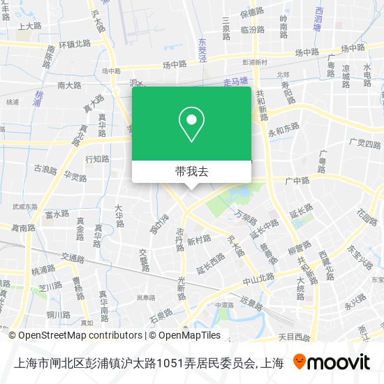 上海市闸北区彭浦镇沪太路1051弄居民委员会地图