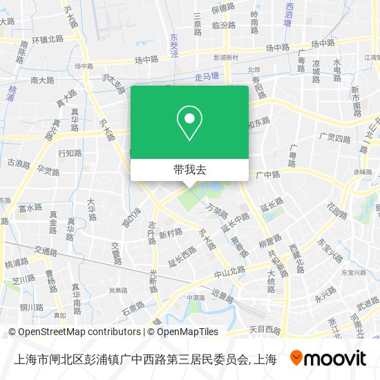 上海市闸北区彭浦镇广中西路第三居民委员会地图