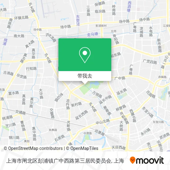 上海市闸北区彭浦镇广中西路第三居民委员会地图
