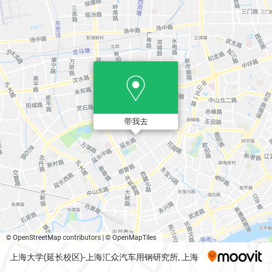 上海大学(延长校区)-上海汇众汽车用钢研究所地图