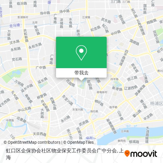 虹口区企保协会社区物业保安工作委员会广中分会地图