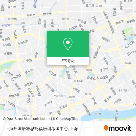 上海外国语雅思托福培训考试中心地图