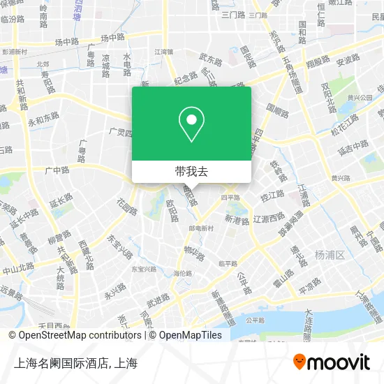 上海名阑国际酒店地图