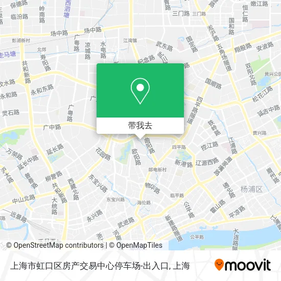 上海市虹口区房产交易中心停车场-出入口地图