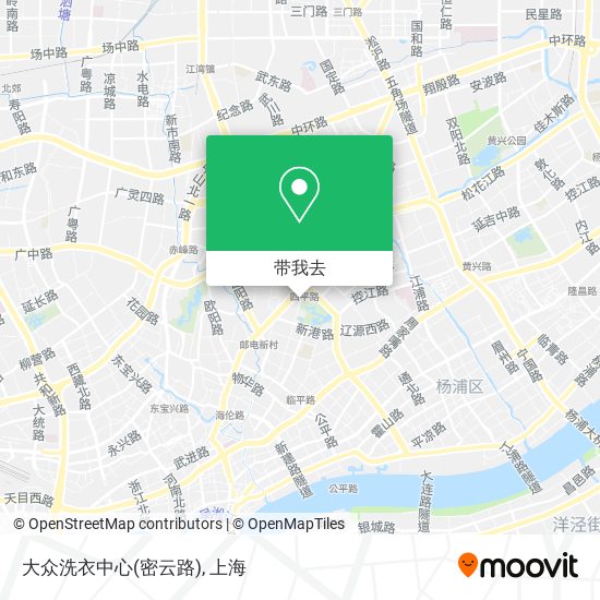 大众洗衣中心(密云路)地图