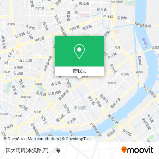 国大药房(本溪路店)地图