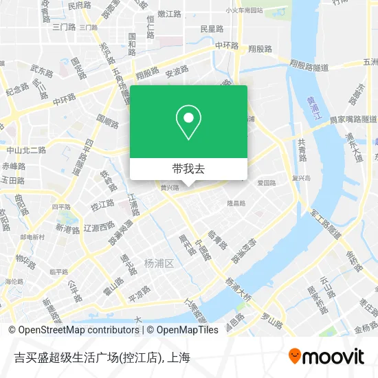 吉买盛超级生活广场(控江店)地图
