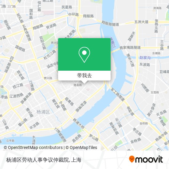 杨浦区劳动人事争议仲裁院地图