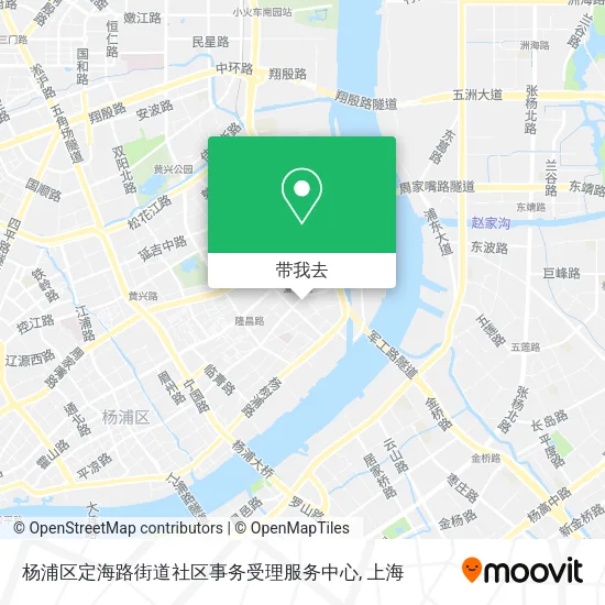 杨浦区定海路街道社区事务受理服务中心地图