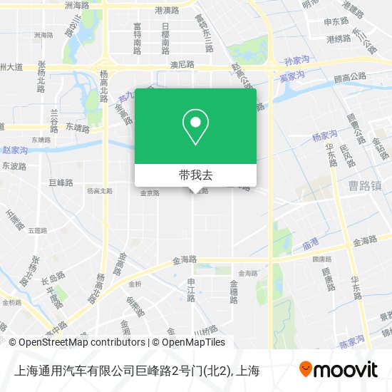 上海通用汽车有限公司巨峰路2号门(北2)地图