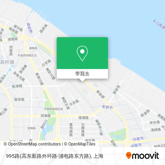 995路(高东新路外环路-浦电路东方路)地图