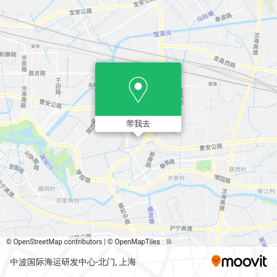 中波国际海运研发中心-北门地图