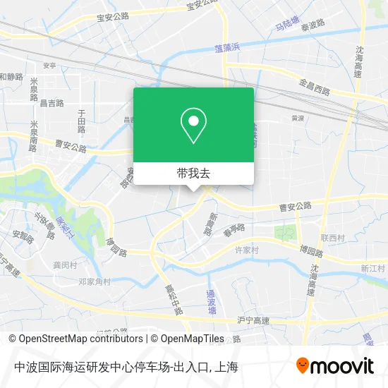 中波国际海运研发中心停车场-出入口地图