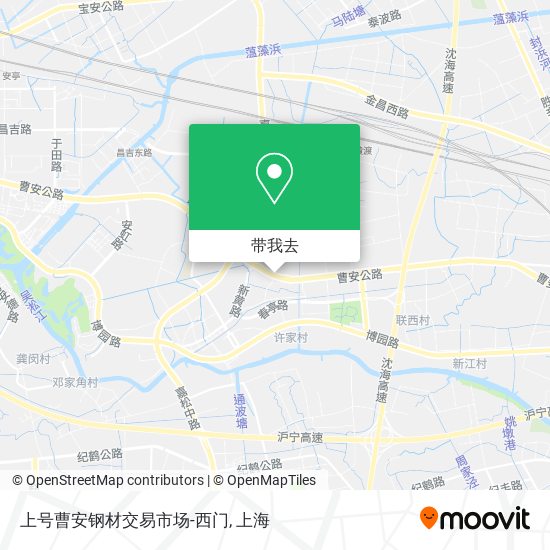 上号曹安钢材交易市场-西门地图