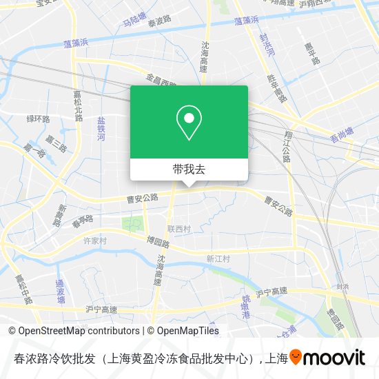 春浓路冷饮批发（上海黄盈冷冻食品批发中心）地图