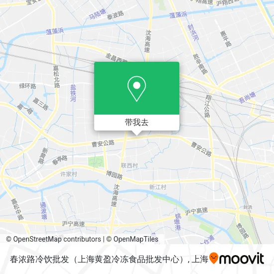 春浓路冷饮批发（上海黄盈冷冻食品批发中心）地图
