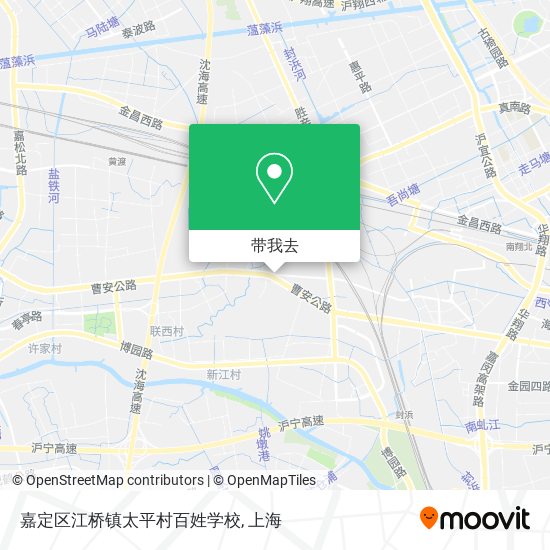 嘉定区江桥镇太平村百姓学校地图
