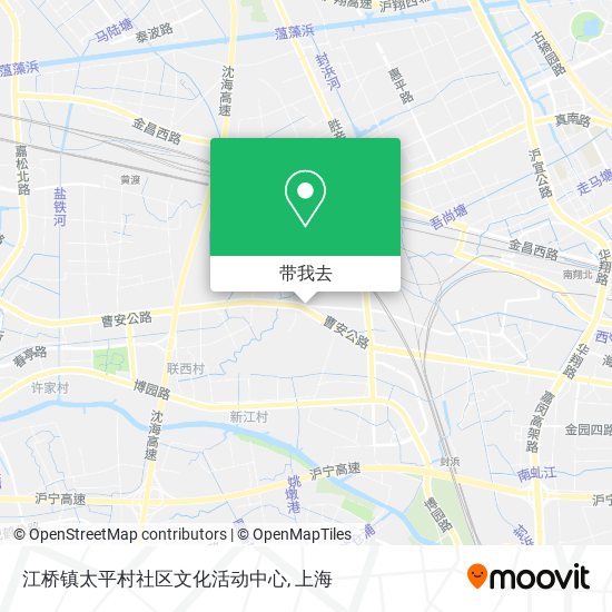 江桥镇太平村社区文化活动中心地图
