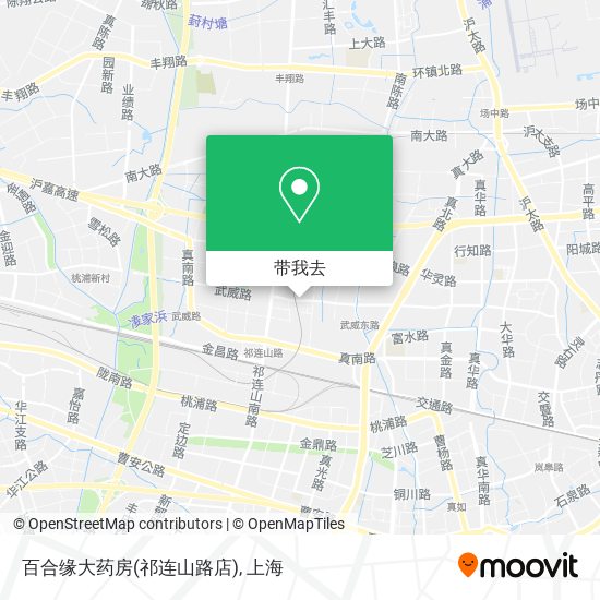 百合缘大药房(祁连山路店)地图