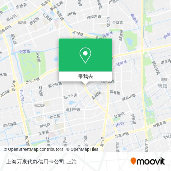 上海万泉代办信用卡公司地图