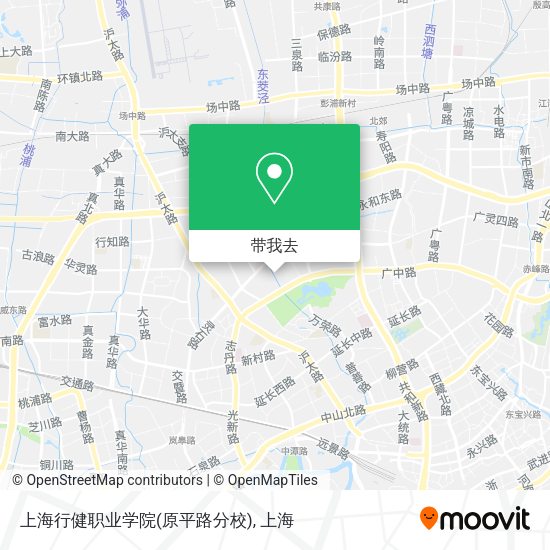 上海行健职业学院(原平路分校)地图