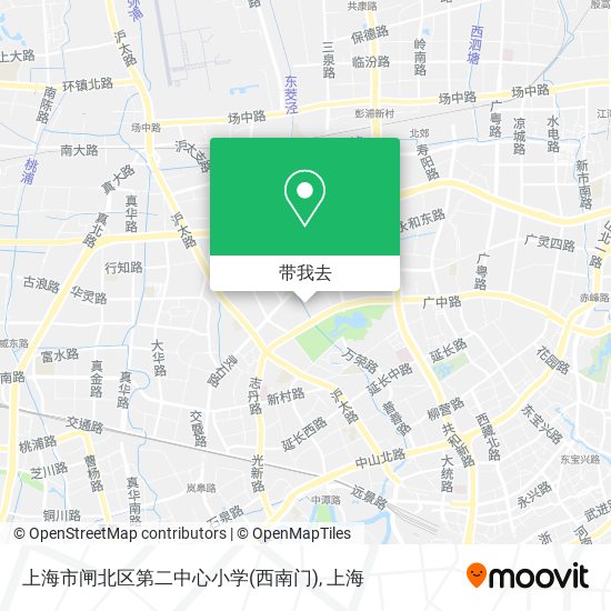 上海市闸北区第二中心小学(西南门)地图