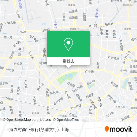 上海农村商业银行(彭浦支行)地图