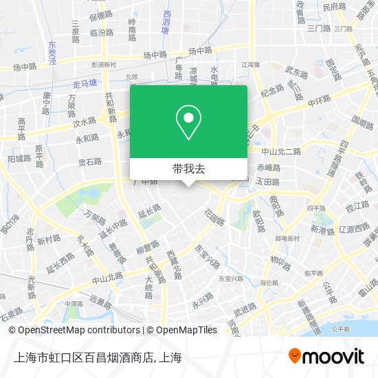 上海市虹口区百昌烟酒商店地图