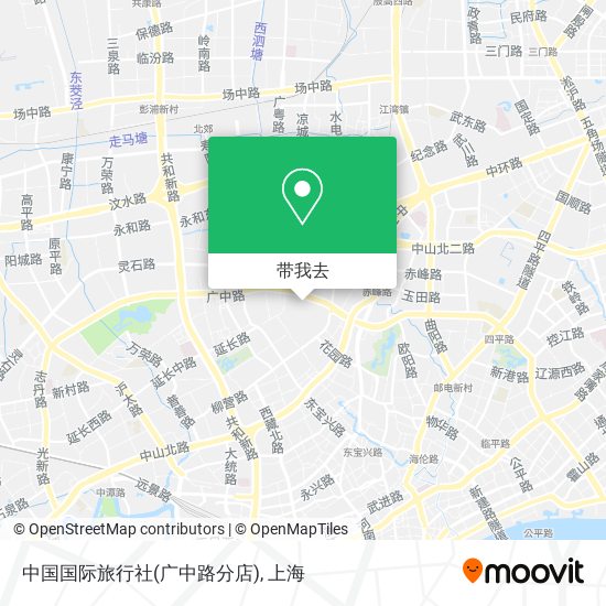 中国国际旅行社(广中路分店)地图